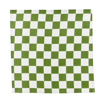 Bonnie and Neil | Napkins | Small Checkers Thyme | Set of 6